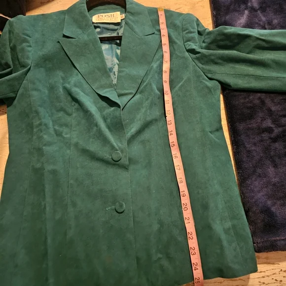 Posh by Teal Ultra Suede Jacket Women’s Button Down - Picture 6 of 8